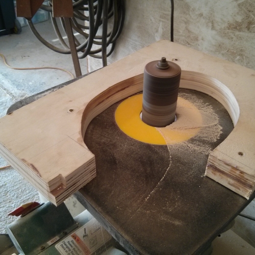 Shaping new 1-1/2" Thick Backing Plate