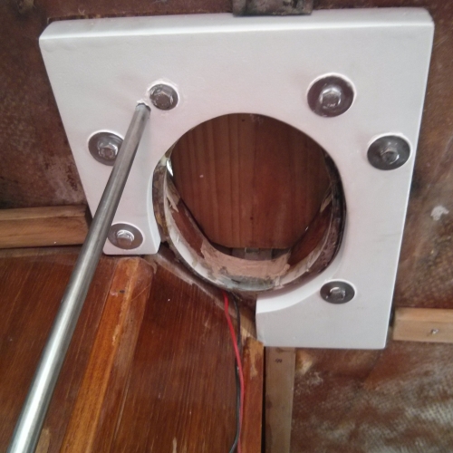 New Mast Collar Backing Plate Installed