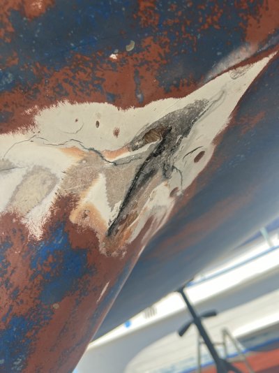 Keel hull joint crack | Morgan 38 Sailboat Forum