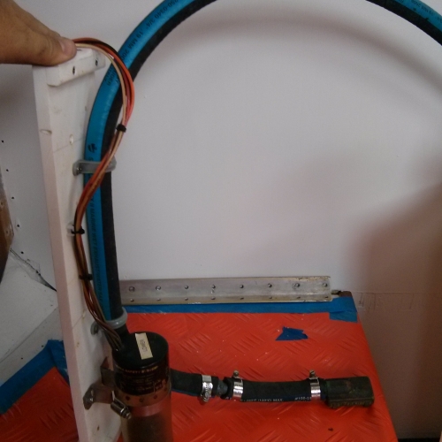 mounting bracket for lower bilge pump strumbox and float switch