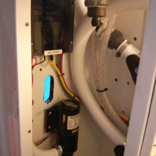 New macerator and electrical panel in head