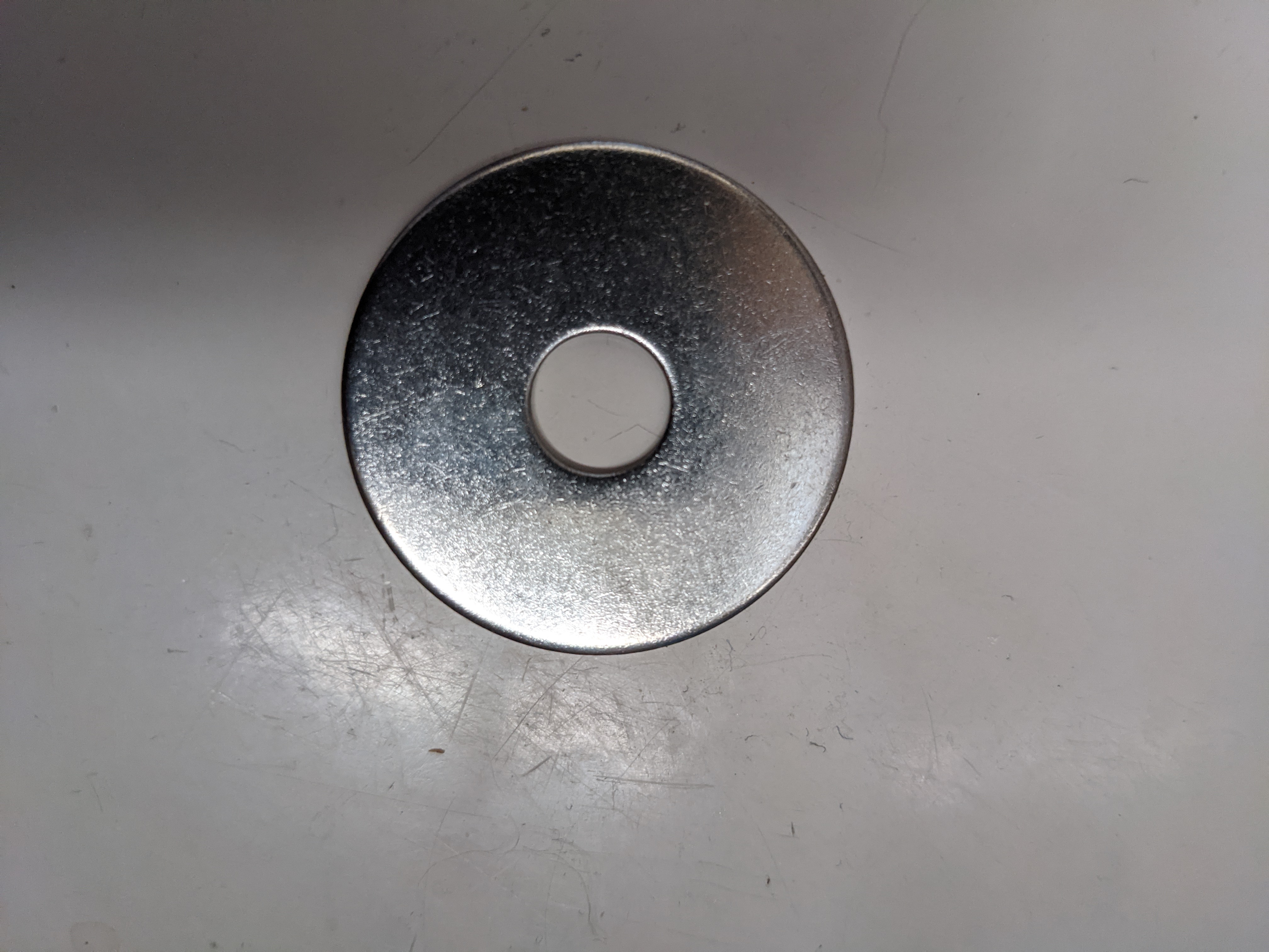 3/8 fender washer used to back