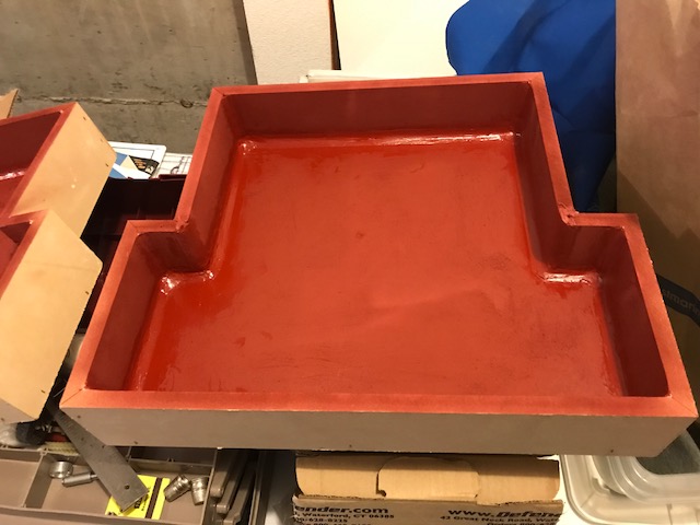 Mold with primer paint and mold release PVA