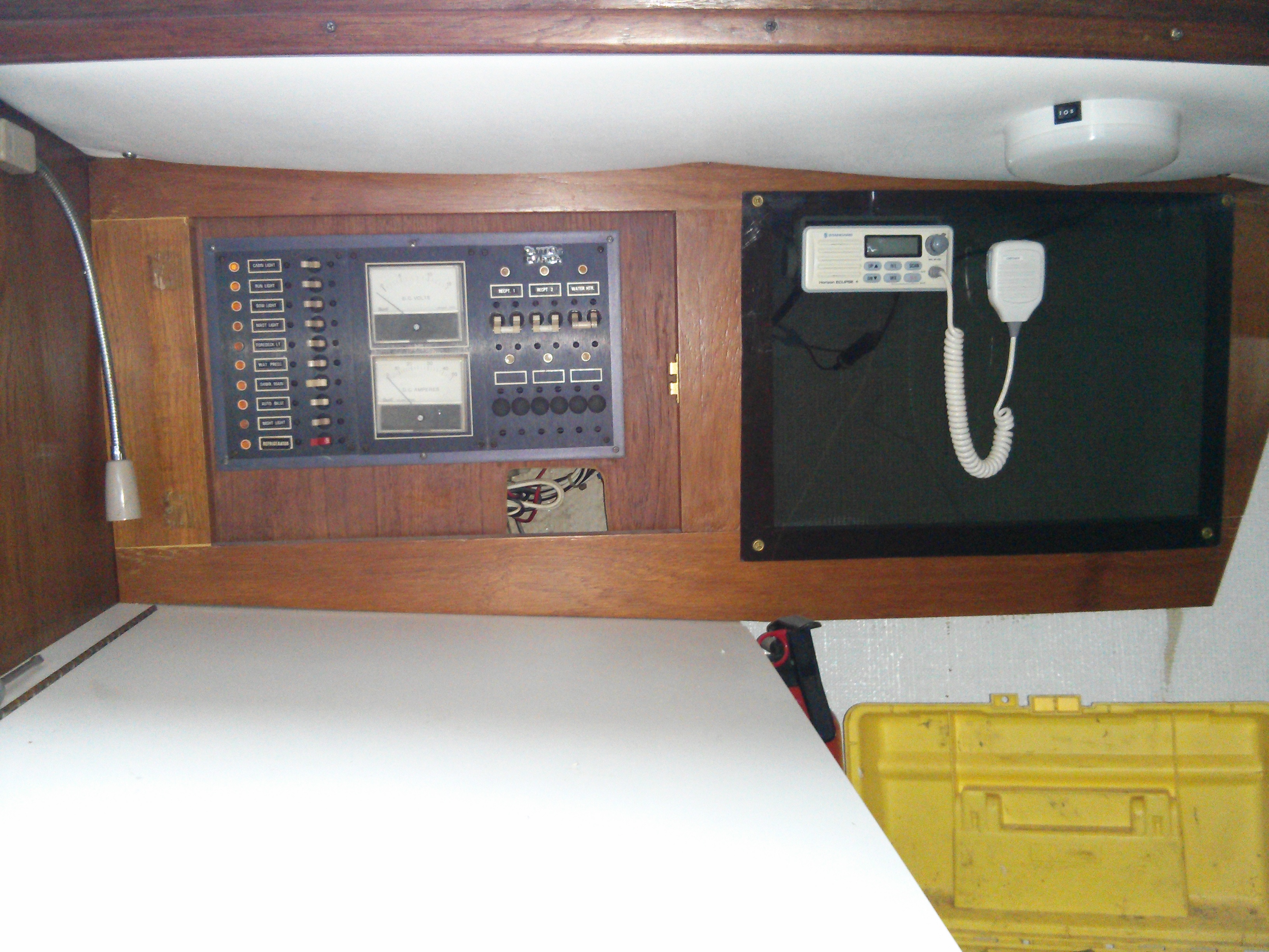 original electrical panel at navstation